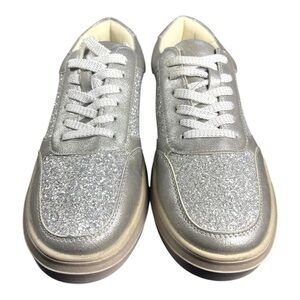 Silver Glitter Sneakers